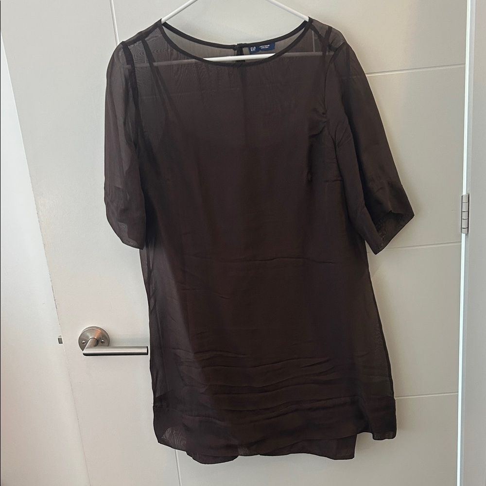 GAP Sheer Organza Mini Shift Dress
